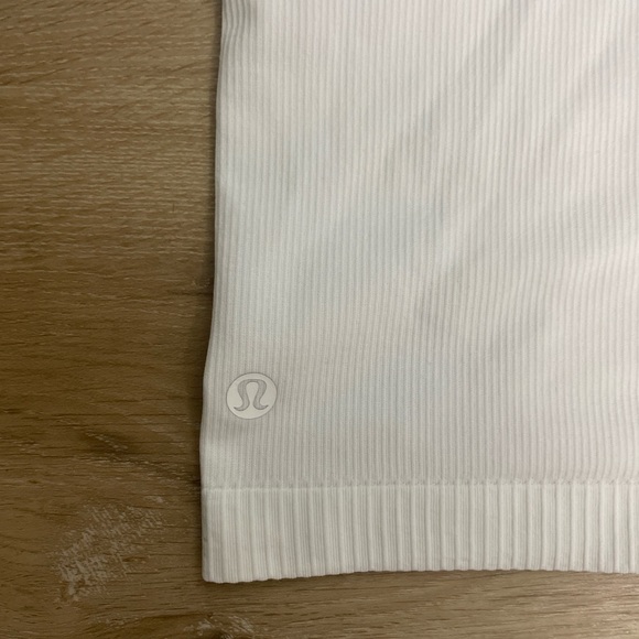 Lululemon Seek Simplicity Tank Top Ribbed White Size 0 Yoga Basic - Picture 6 of 8